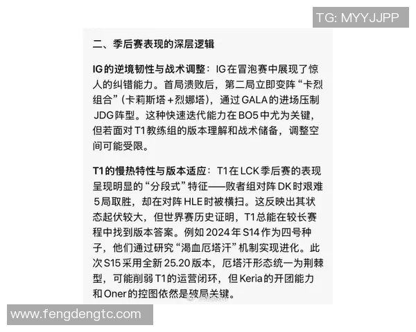esports最新数据深入分析英雄联盟IG战队的游戏节奏与战术策略探讨